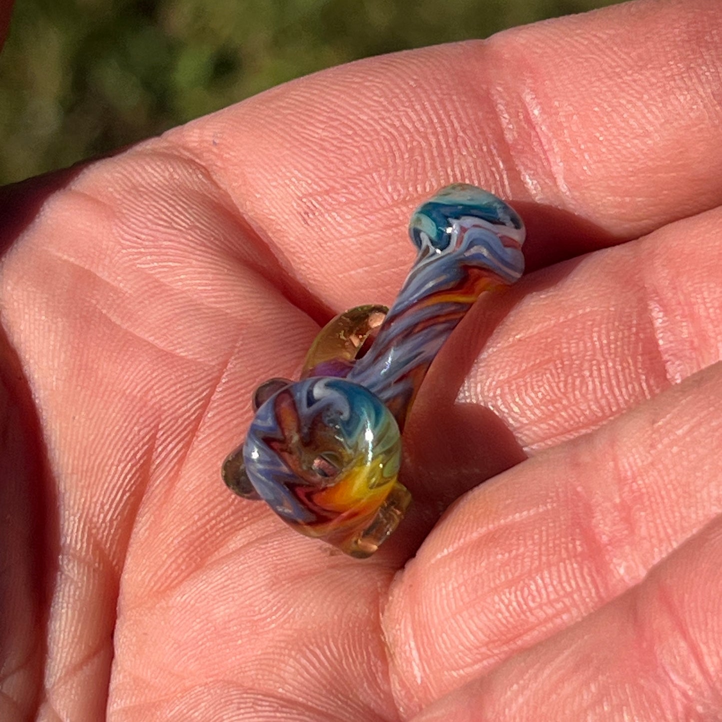 Heady functional miniature fully worked glass Sherlock with UV