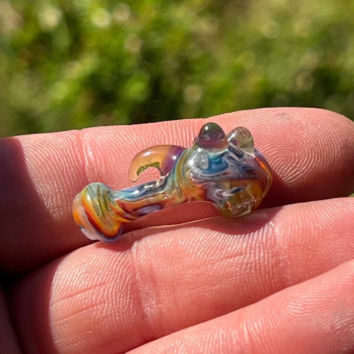 Heady functional miniature fully worked glass Sherlock with UV