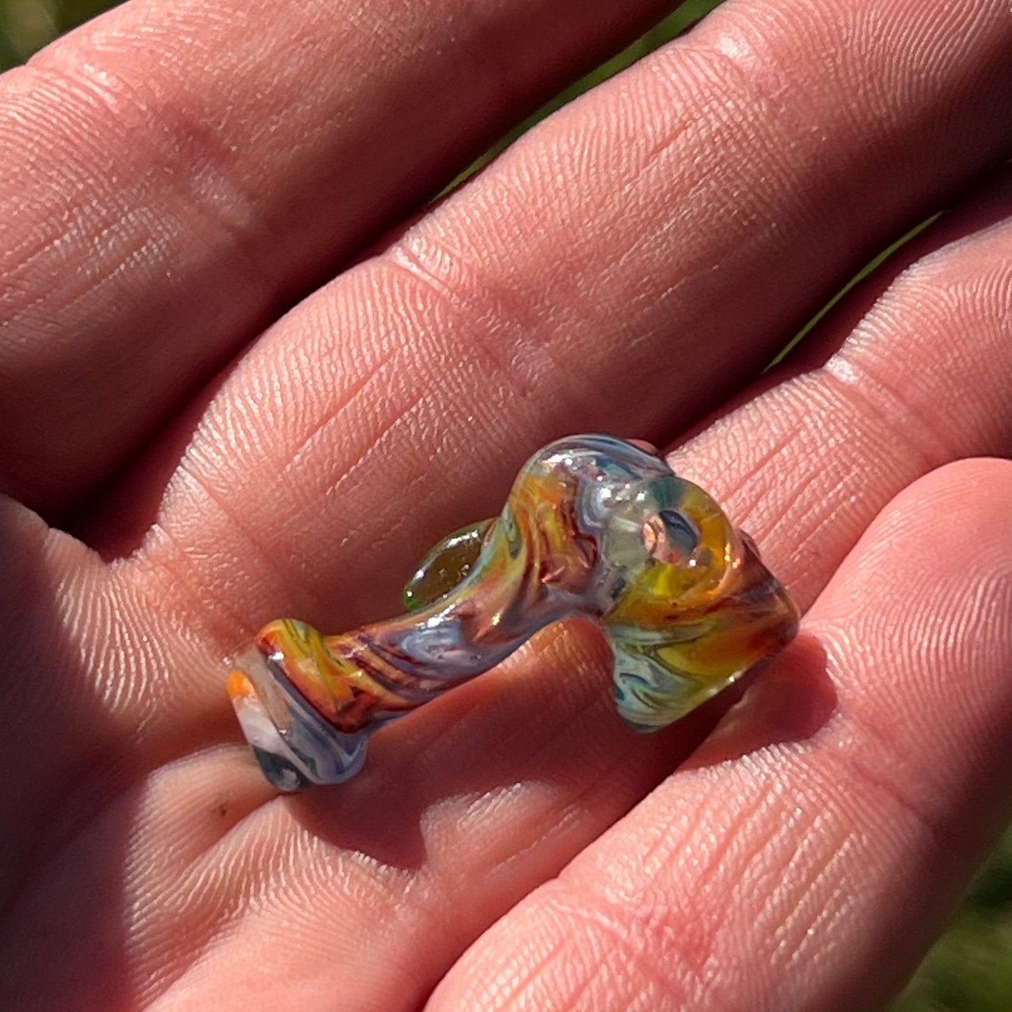 Heady functional miniature fully worked glass Sherlock with UV