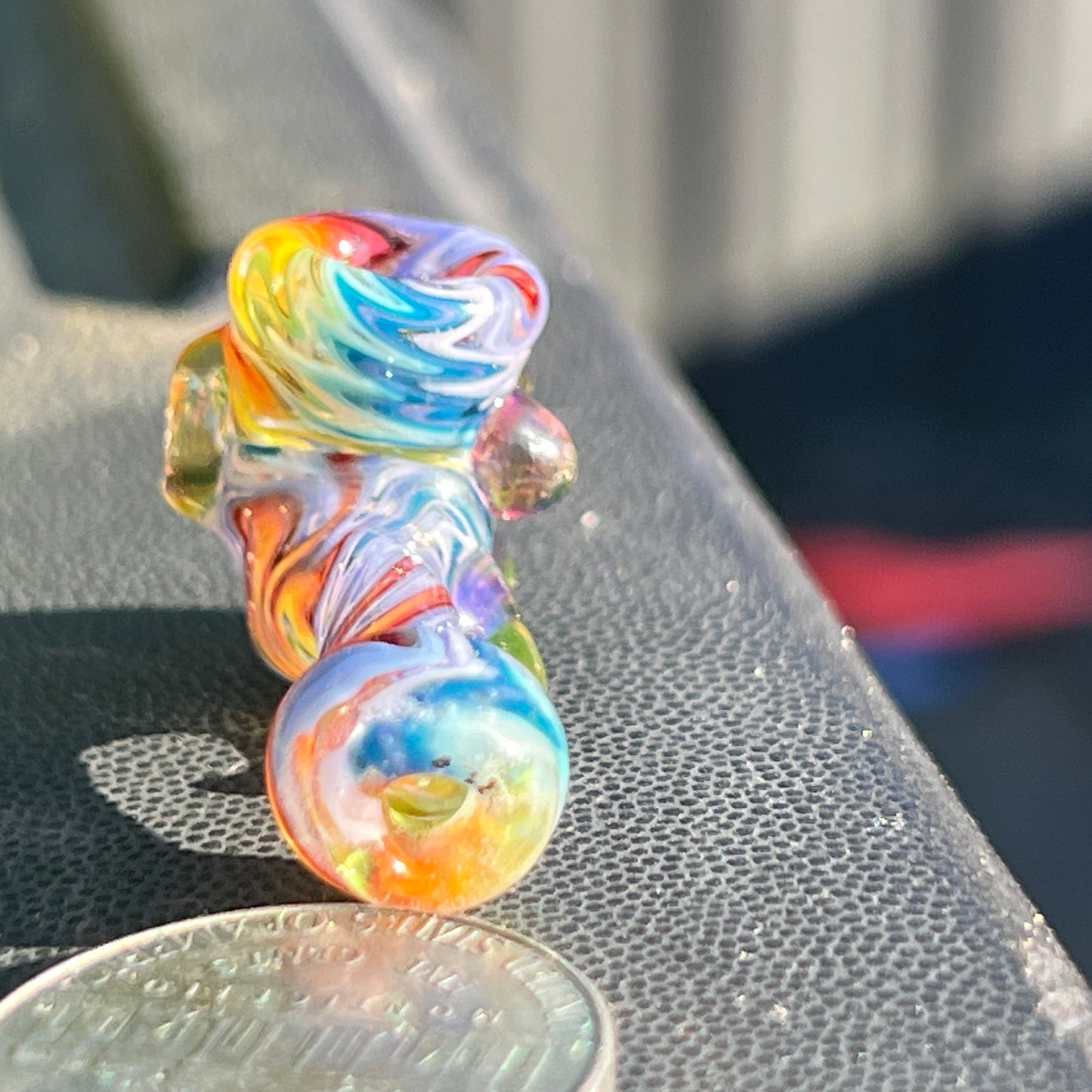 Heady functional miniature fully worked glass Sherlock with UV