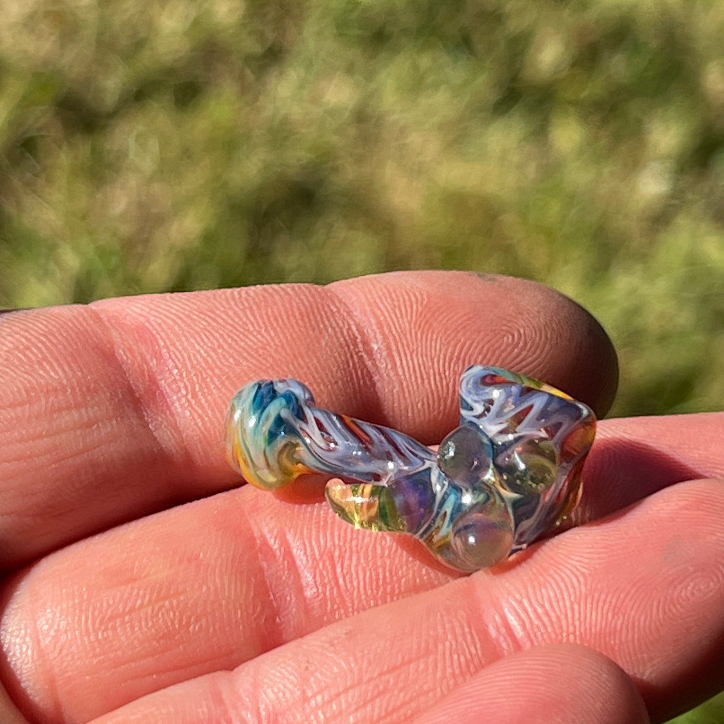 Heady functional miniature fully worked glass Sherlock with UV
