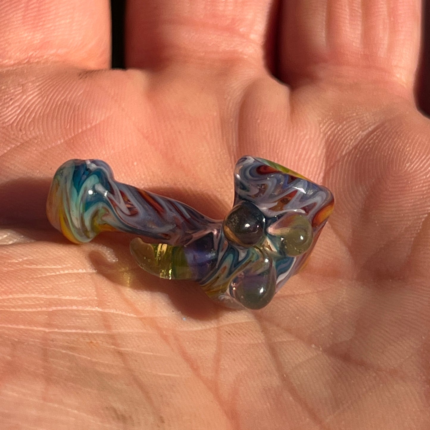 Heady functional miniature fully worked glass Sherlock with UV