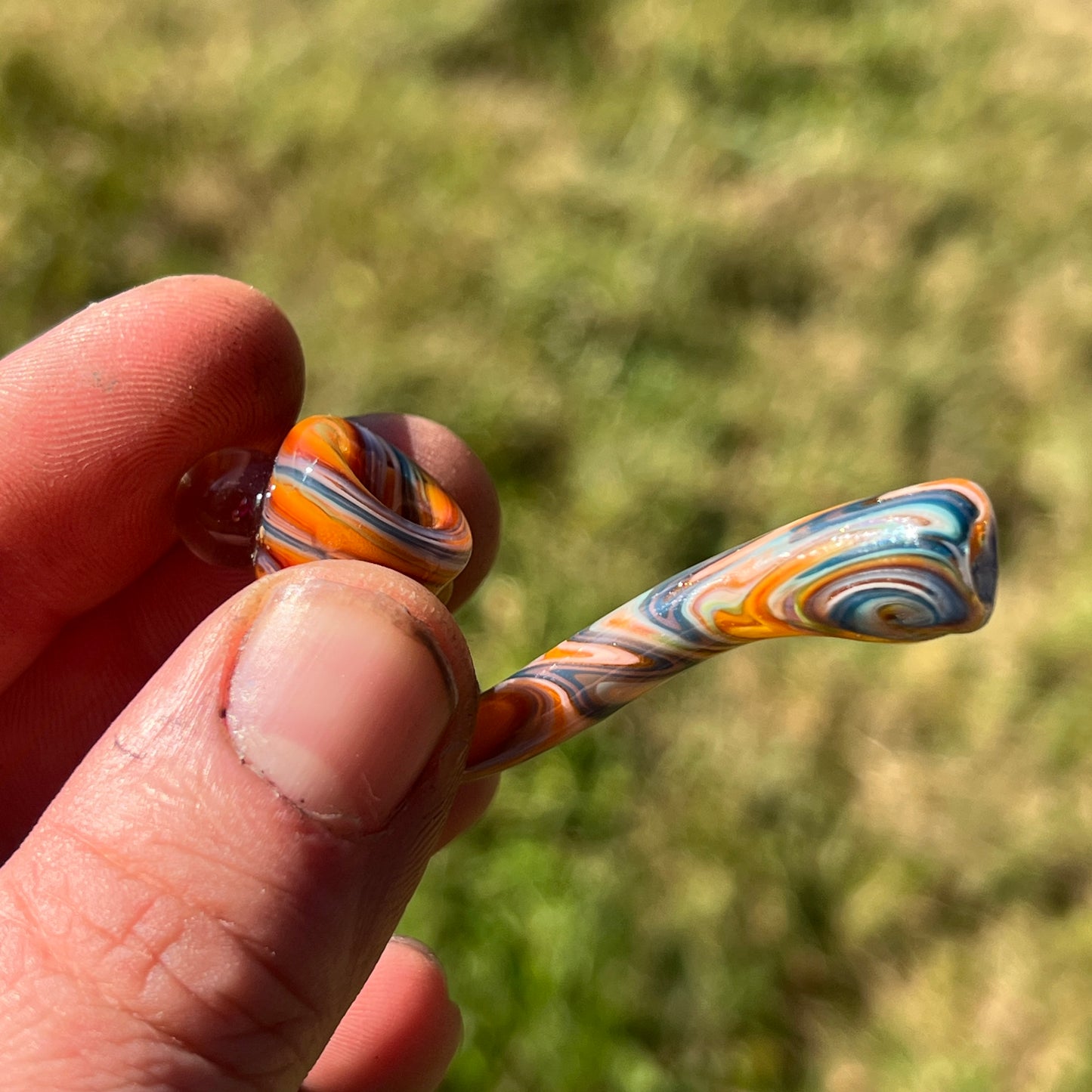 Heady functional miniature Sherlock fully worked with uv accents and pink sapphire