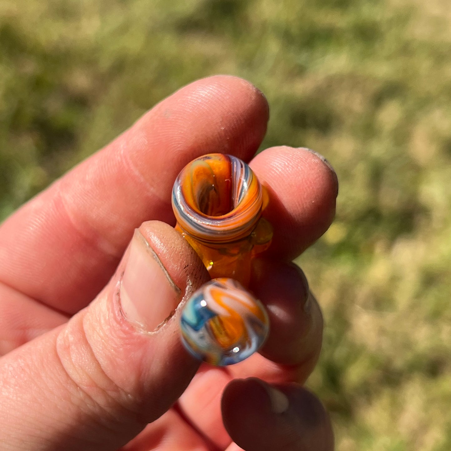 Heady functional miniature Sherlock fully worked with uv accents and pink sapphire