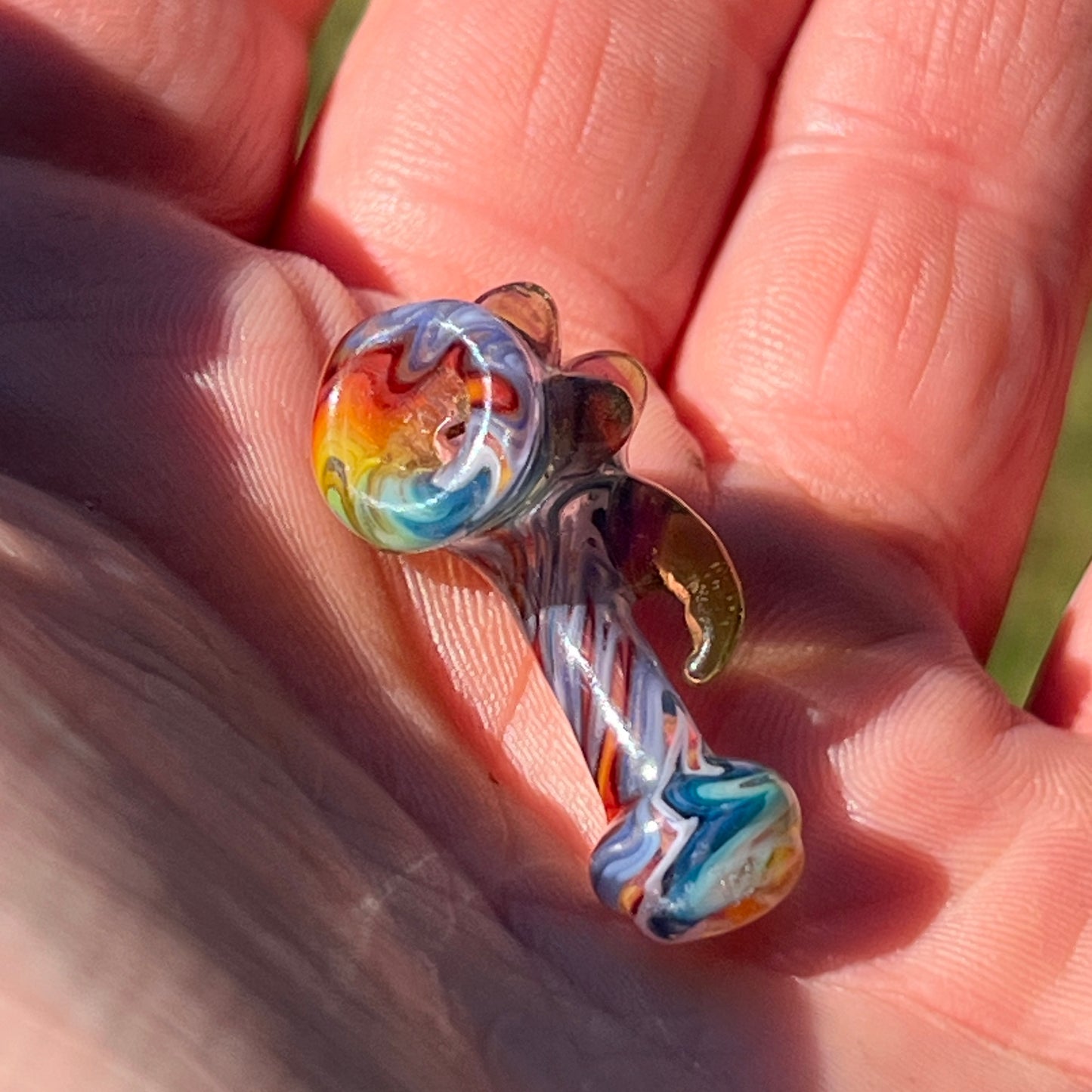 Heady functional miniature fully worked glass Sherlock with UV