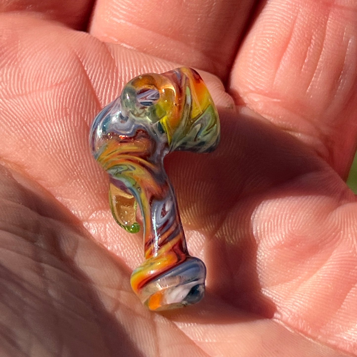 Heady functional miniature fully worked glass Sherlock with UV