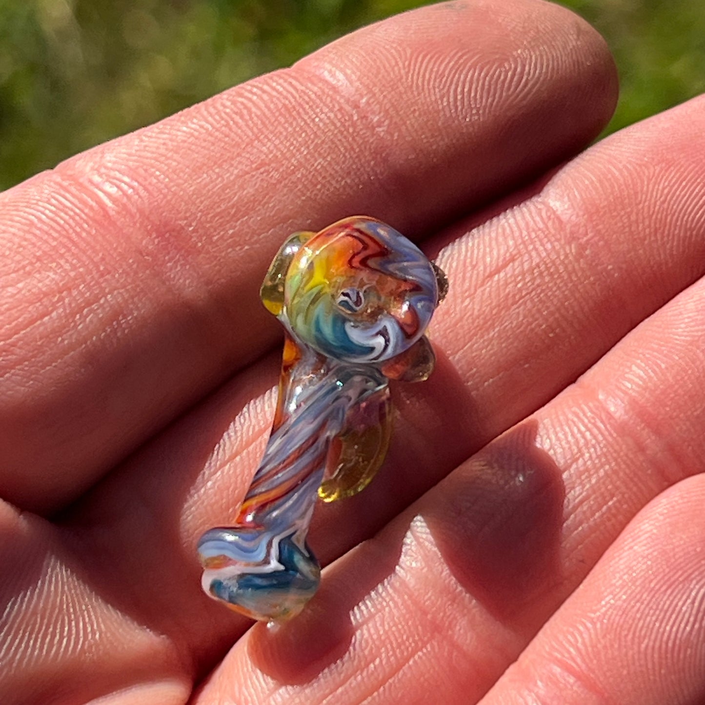Heady functional miniature fully worked glass Sherlock with UV