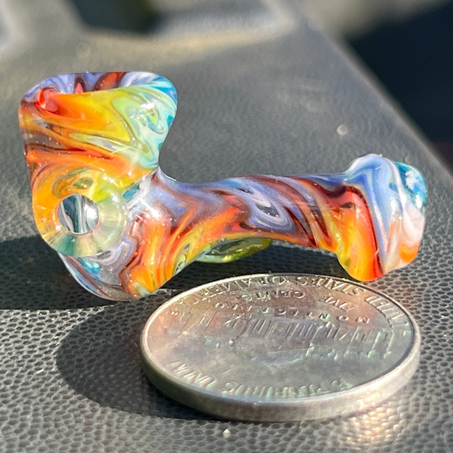 Heady functional miniature fully worked glass Sherlock with UV