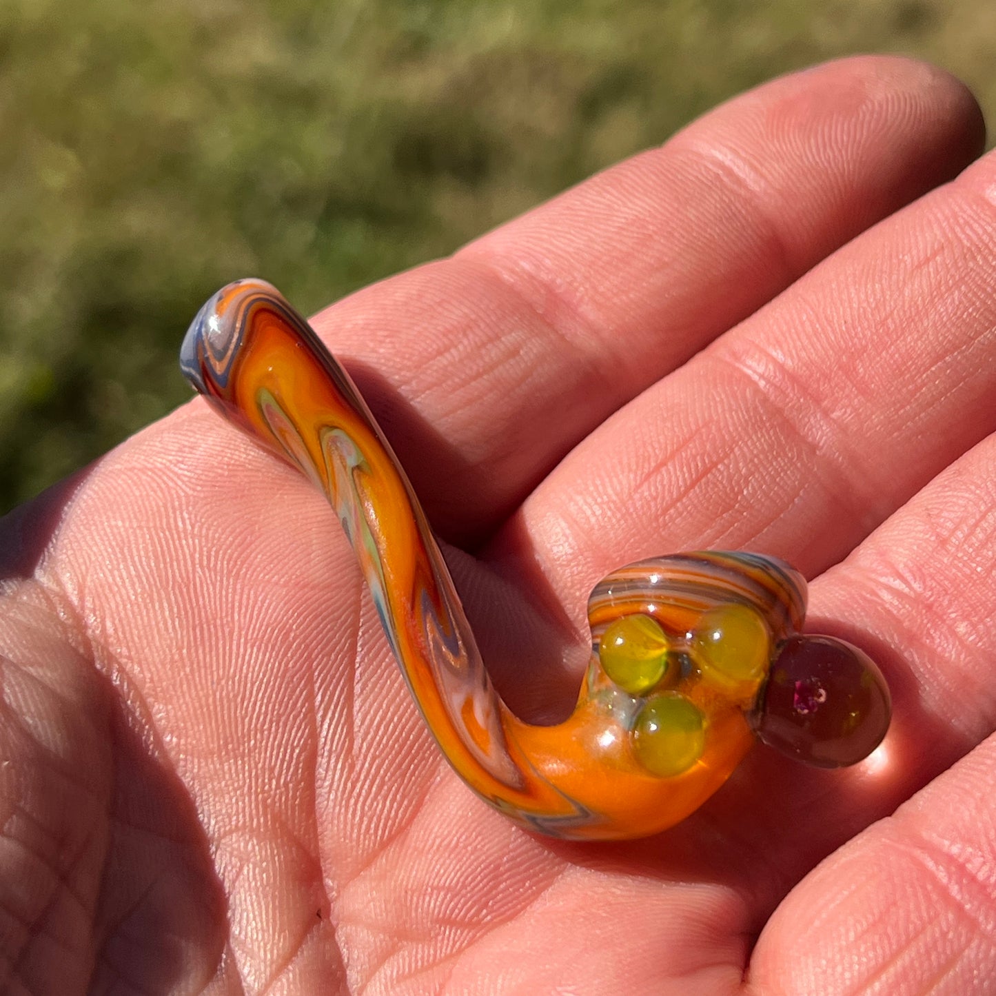 Heady functional miniature Sherlock fully worked with uv accents and pink sapphire