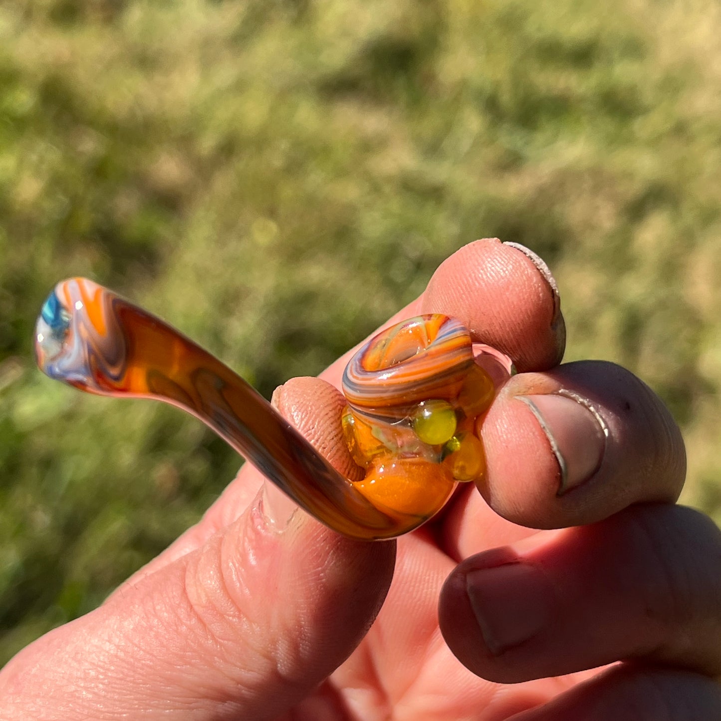 Heady functional miniature Sherlock fully worked with uv accents and pink sapphire