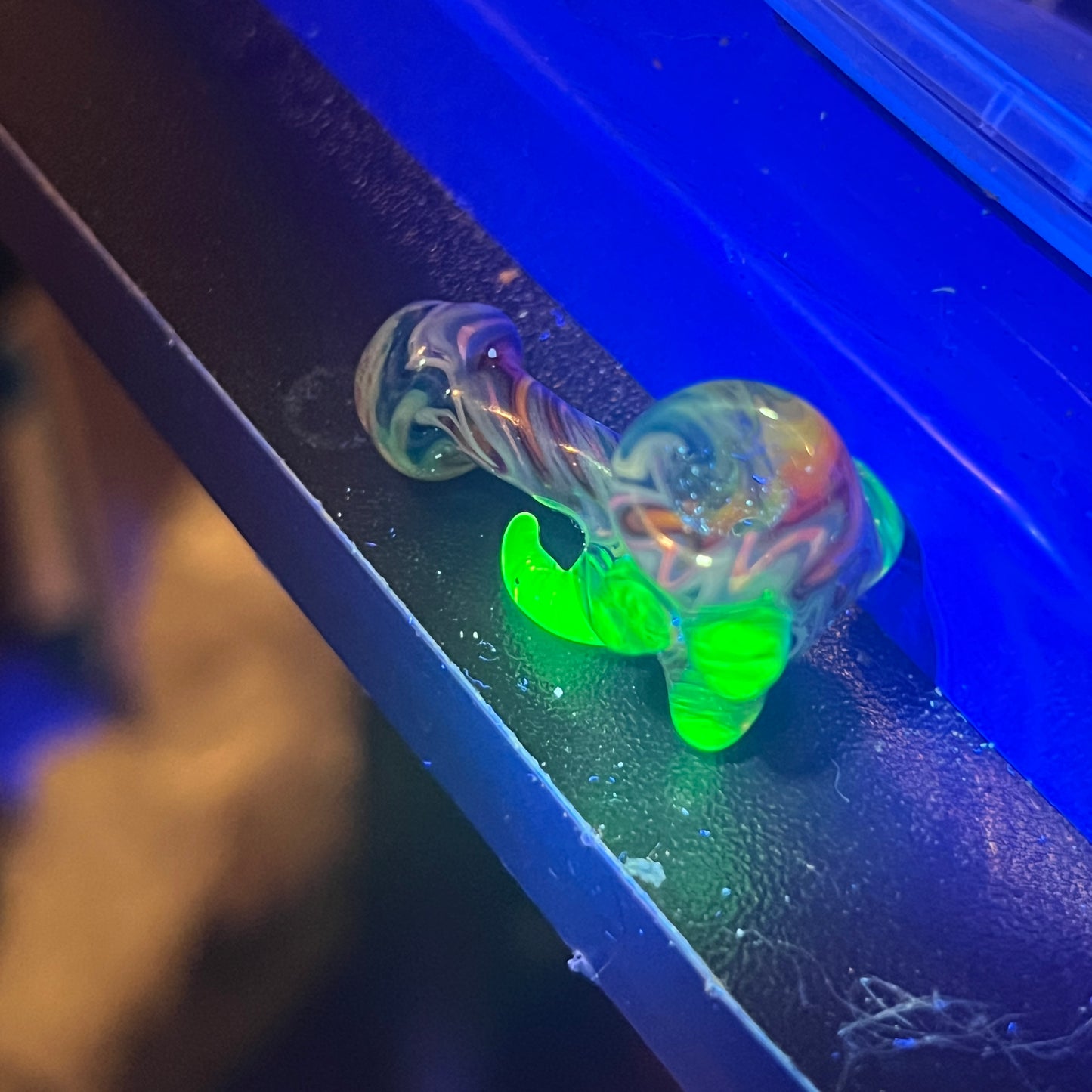 Heady functional miniature fully worked glass Sherlock with UV